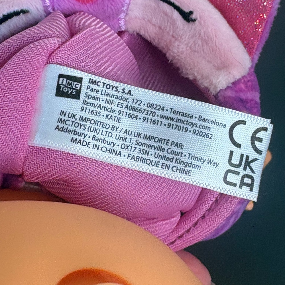 IMC Toys Cry Babies Doll Kids 12in Purple Excellent Katie Tiger Kitty Pajamas - Picture 6 of 7